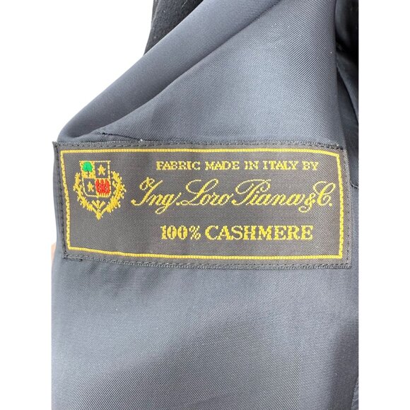 Brooks Brothers Loro Piana Black Italian Luxury Cashmere Blazer Jacket Workwear - Picture 13 of 16